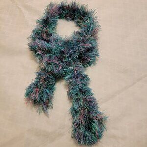 Neck Scarf Teal Pink Fluffy Winter Cozy Warm Long OS One Size